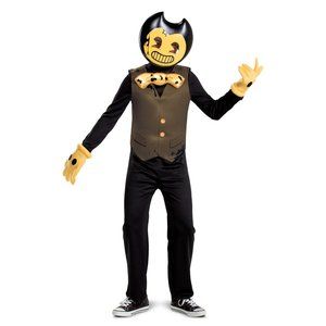 NEW Bendy & Dark Revival Halloween Costume Boys S 4-6 M 8-10 L 10-12 XL 14-16